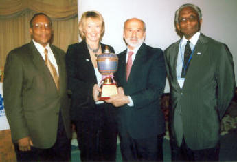 Fiona Jeffrey, Founder and Board Chairman, �Just a Drop� receives the �Just a Drop� Award.